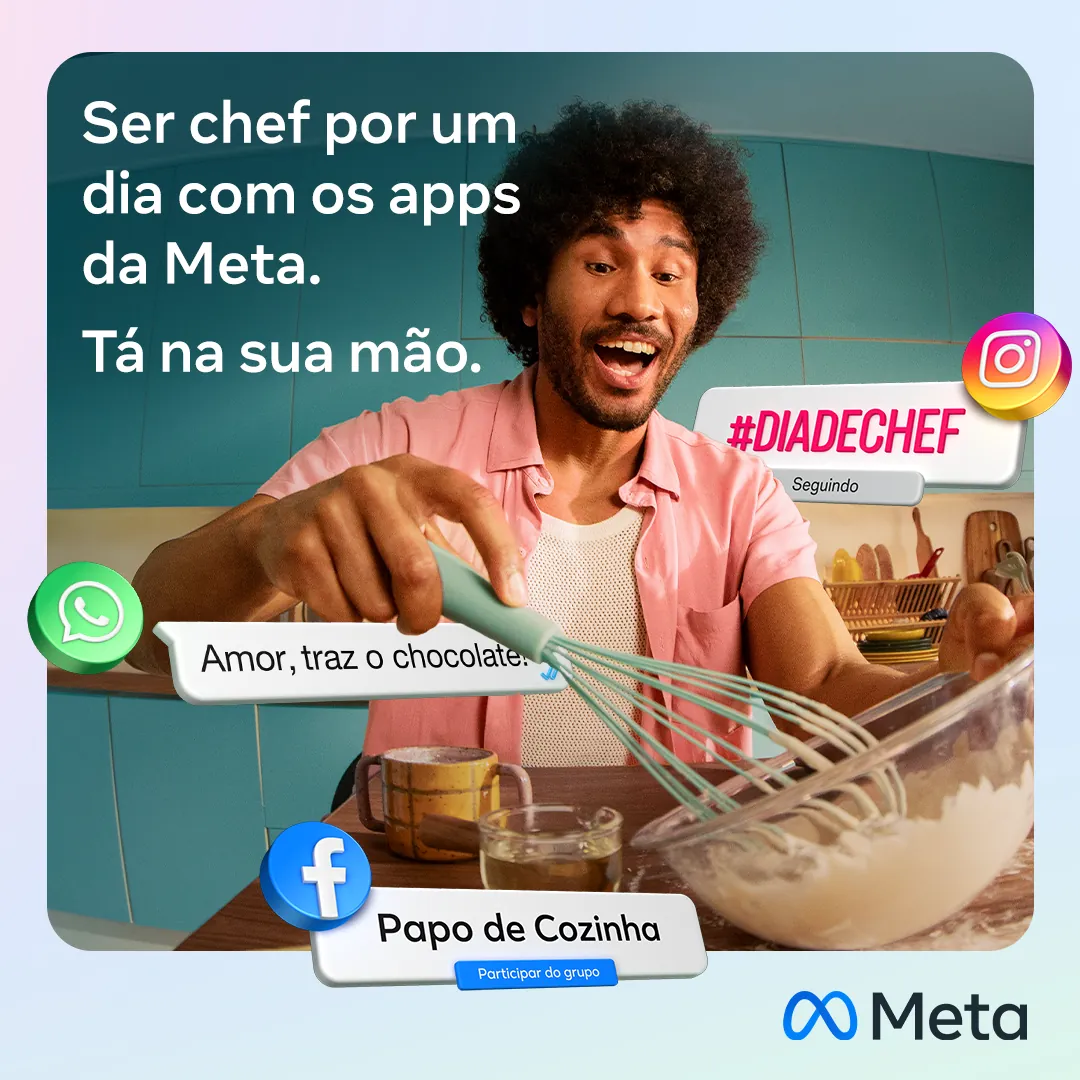 Ser chef por um dia com os apps da Meta